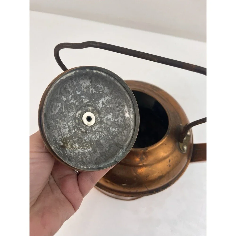 Antique Revere Ware Copper Tea Kettle Pot 1801 Rome  NY 7